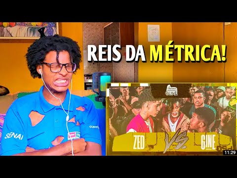 (Pouco HYPE, Muita RIMA!) ZED X GINE | React [BATALHA DO COLISEU - Mendigos na Reação]