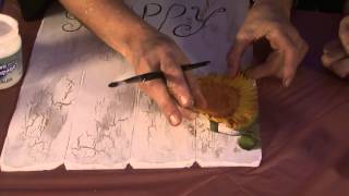 Como decorar una cartel simil madera - Alba Artística