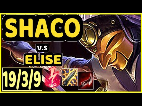 CHASESHACO (SHACO) vs ELISE - 19/3/9 KDA JUNGLE GAMEPLAY - NA Ranked DIAMOND