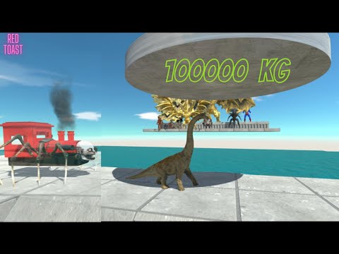 HYDRAULIC PRESS 10000 TONS VS Charles VS  ALL UNIT ARBS - Animal Revolt Battle Simulator