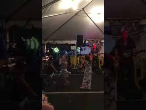 PJB at Beer tent 2017 little girls dancing