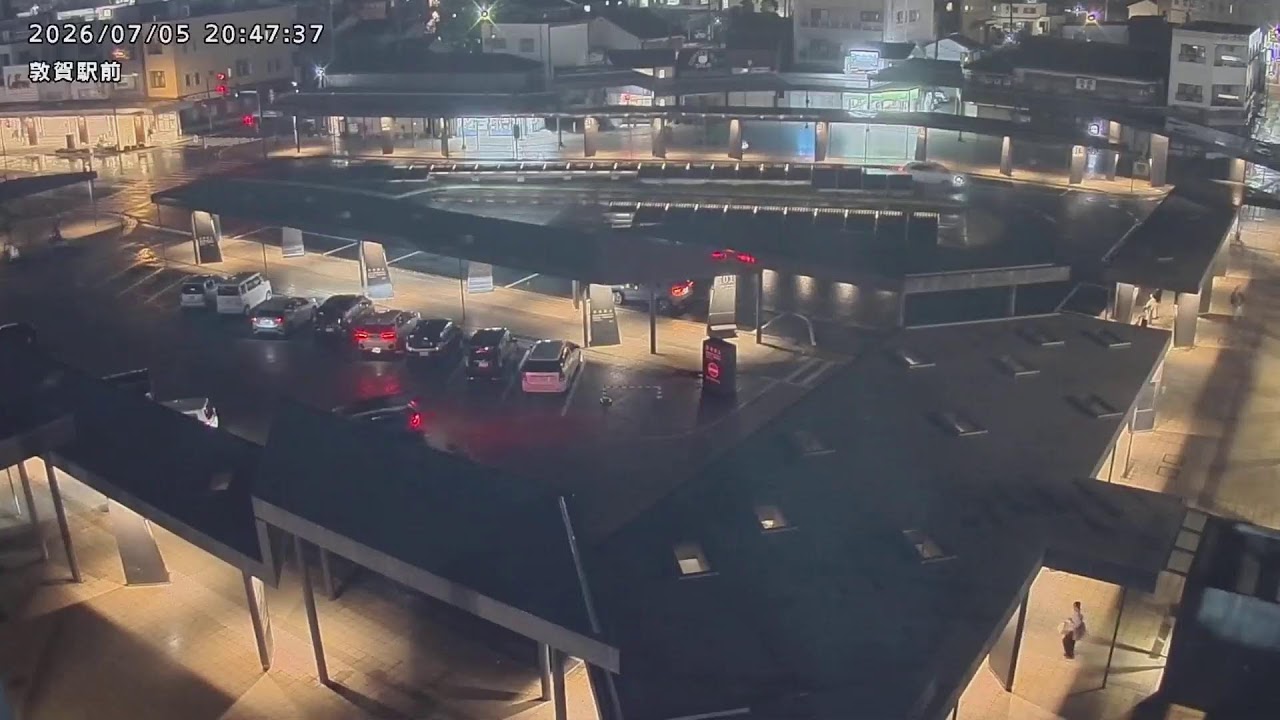 Live webcam view of Tsuruga Station West Exit Plaza