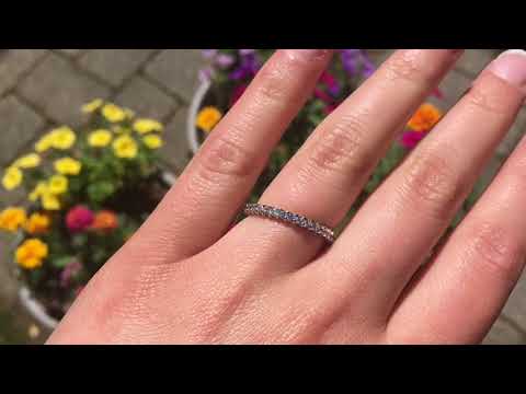 Stackable 1.6mm Double Shared Prong Eternity Ring - TwoBirch - TB-ETR-0004-WG-H