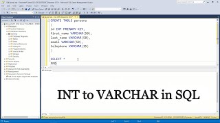 How to CHANGE COLUMN TYPE INT to VARCHAR in SQL