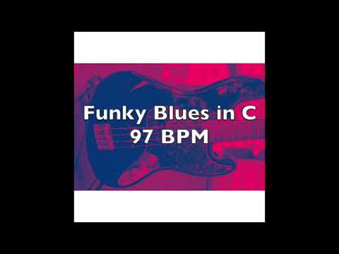 Funky Blues in C Backing Track Drums & Bass 97 BPM