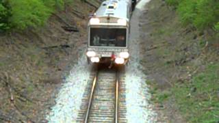 preview picture of video 'CP Geometry Train on IAIS Track Passing Under Bridge in Reverse'