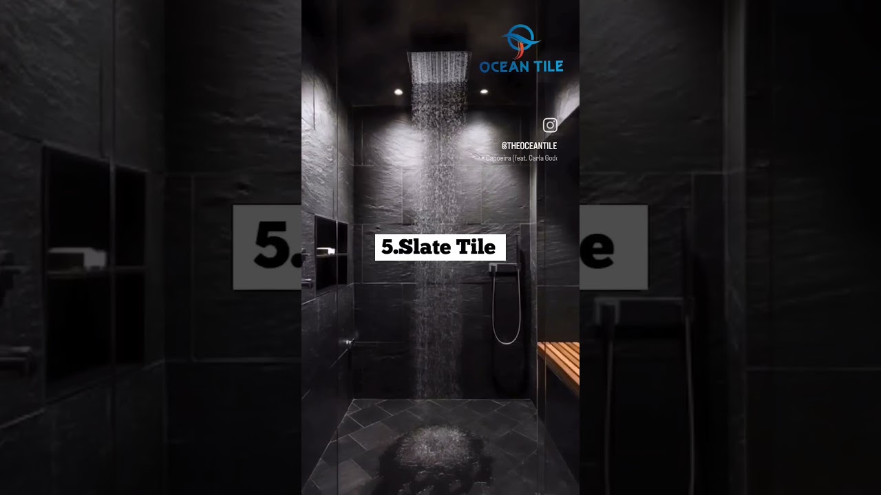 Ocean Tile #trending #interiordesign #kitchencounter #bathroom #tilestyle #design #bathroomfloor