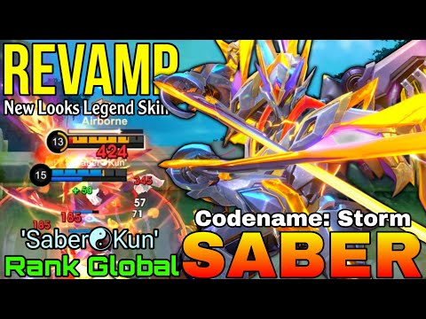 New Revamp LEGEND Skin Saber 'Codename - Storm' - Top Global Saber by 'Saber☯︎Kun' - Mobile Legends