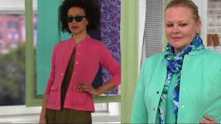 Isaac Mizrahi Live! Button Front Double Knit Field Jacket on QVC