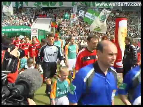 Stadionbilder: der deutsche Meister Werder Bremen - Bayer Leverkusen  *Werder TV Hünniger 2004