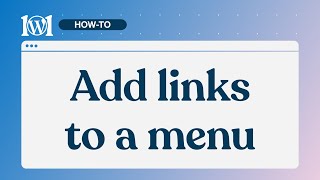 How to add links to a menu on WordPress.com