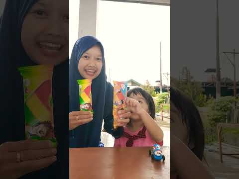 adiva pilih es krim upin ipin #eskrim #icecream #shorts