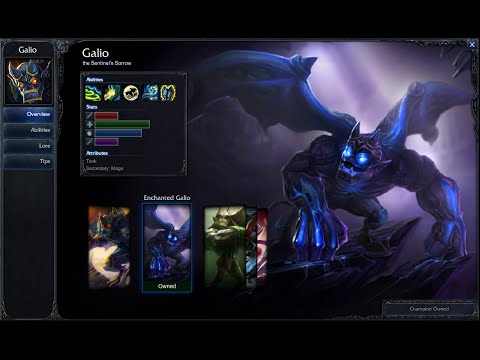 Enchanted Galio Skin Spotlight Gameplay 1080p HD
