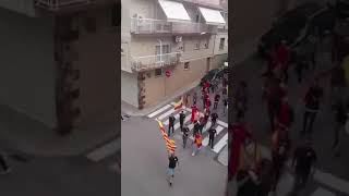 Celebren una manifestació unionista al Pont de Vilomara
