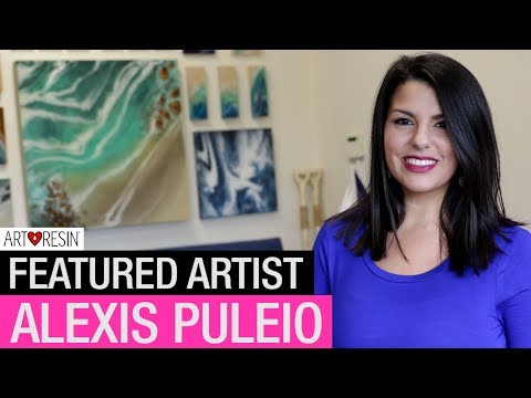 ArtResin Featured Artist - Alexis Puleio - Ocean Resin Flow Art