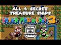 All 4 Secret Treasure Ships In Super Mario Bros 3 NES Super Nintendo Original Capture