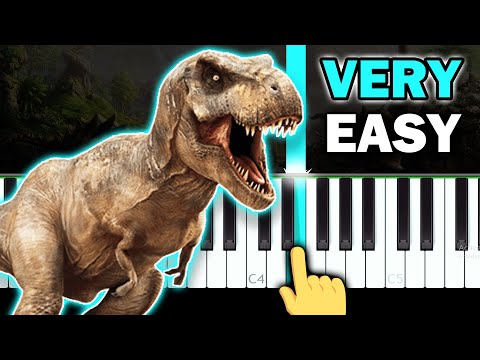 JURASSIC PARC - End Credits - VERY EASY Piano tutorial