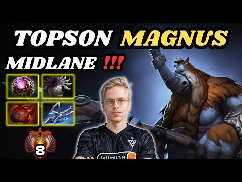🔥 TOPSON Magnus Midlane Highlights Gameplay 7.34d 🔥 Harpoon 1st ITEM EZ Skewer - Dota 2