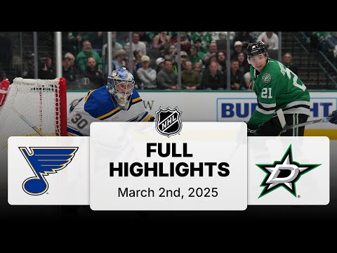 NHL Highlights | Blues vs. Stars | March 02, 2025