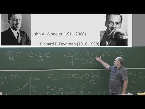 Pavel Krtouš: Feynmanova-Wheelerova časově symetrická elektrodynamika (MFF-FPF 5.11.2020)