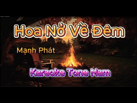 HOA NỞ VỀ ĐÊM  - Karaoke Guitar Tone Nam