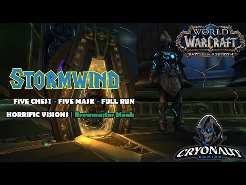 FIVE MASKS | FIVE CHEST Horrific Vision Stormwind FULL CLEAR Brewmaster Monk