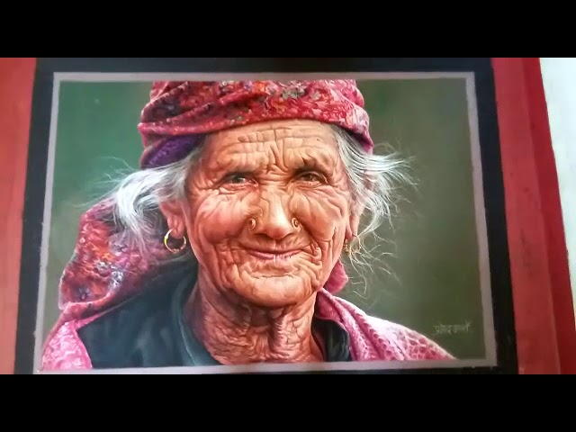 Hyper realistic portrait rangoli design by pramod arvi