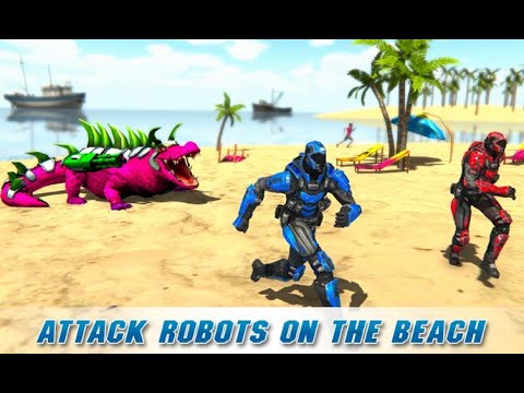 Real Robot Crocodile Simulator- Robot transform Games (by Happy Family Studio) Android Gameplay FHD.