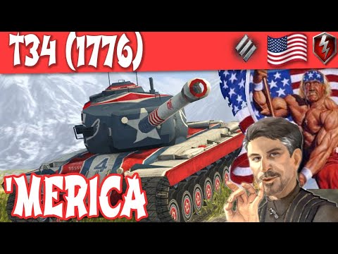 WOT Blitz T34 1776 Review and Guide American Tier 8 Heavy | World of Tanks Blitz