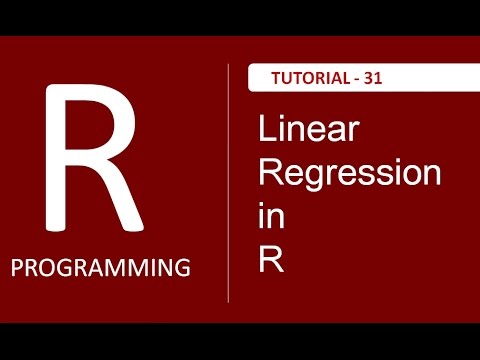 How to solve Linear Regression Problem in R Tutorial 31