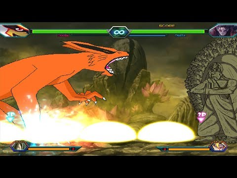 Nine-Tails (Kurama) VS Hashirama Senju (Sage Mode) - Bleach Vs Naruto 3.3 (Modded)