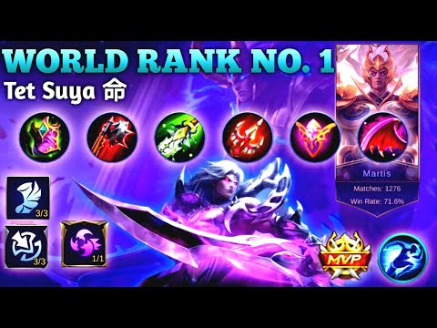 Tet Suya 命 WORLD RANK 1 - Pushing Martis to Limit ~ PERFECT GAMEPLAY+SAVAGE!! | MOBILE LEGENDS