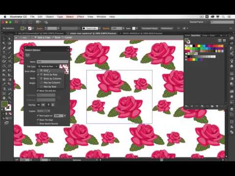 How to make floral patterns easily  with free vectors