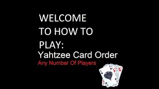 How to play Yahtzee Card Order #dicegames