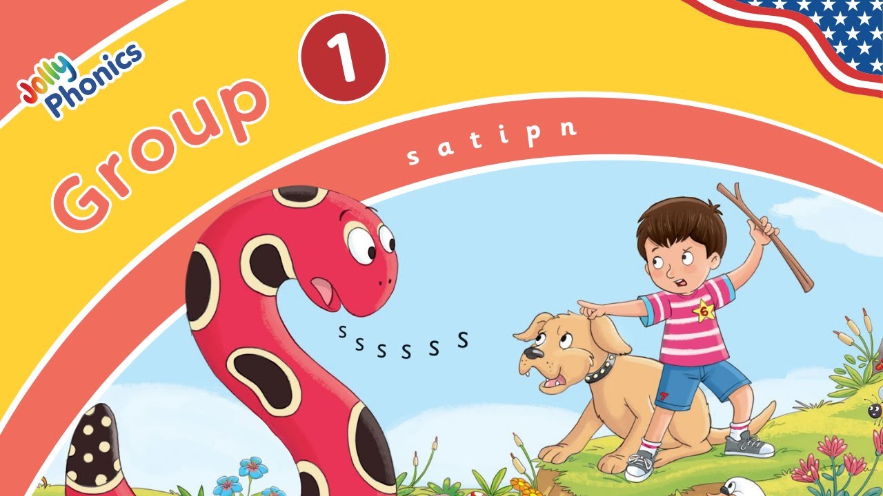 Jolly Phonics Songs Group 1 - Learn Letter Sounds s, a, t, i, p, n for Kids in American English