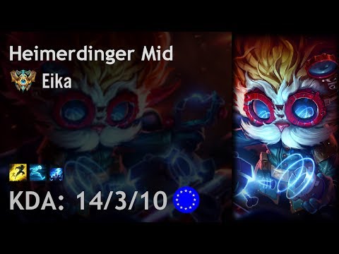 Heimerdinger Mid vs Aurelion Sol - Eika - EUW Challenger Patch 7.13