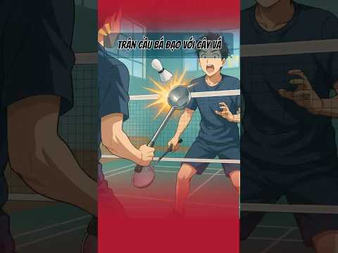 V&aacute; Thay Vợt: Trận Cầu L&ocirc;ng B&aacute; Đạo🏸 #shorts #funny