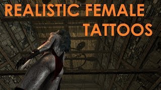 Skyrim Special Edition Mod Review Realistic Female Tattoos