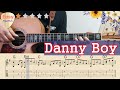 🔴Danny Boy - Easy Fingerstyle Guitar Tutorial - Irish Traditional Folk Song - TAB and Chords