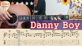 🔴Danny Boy - Easy Fingerstyle Guitar Tutorial - Irish Traditional Folk Song - TAB and Chords