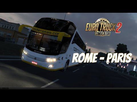 4k ROME - PARIS JOURNEY WITH Mercedes Benz BUS | EURO TRUCK SIMULATOR 2 | ETS 2 #live