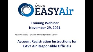 EASY Air - RO Account Instructions, Iowa DNR