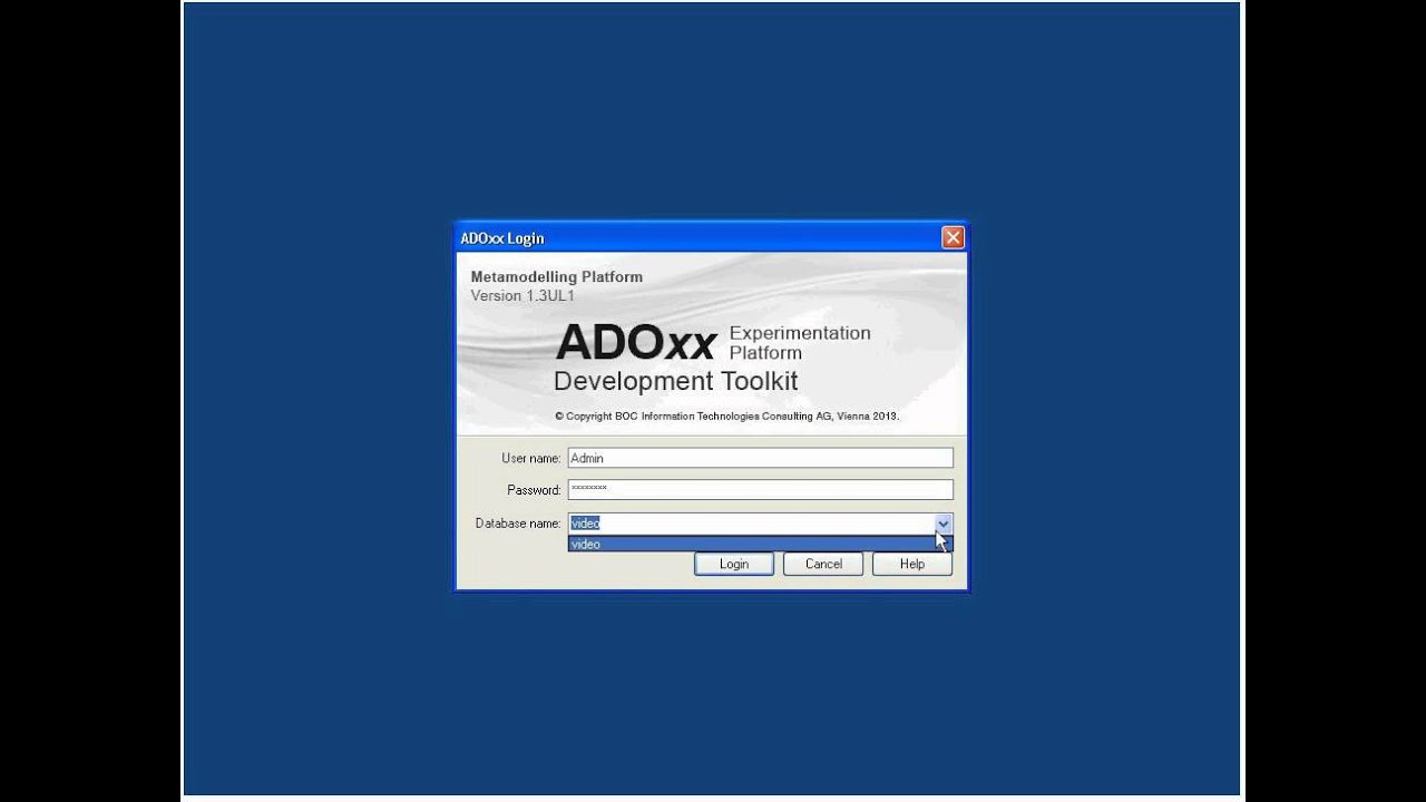 ADOxx User Login in Development and Modelling Toolkit