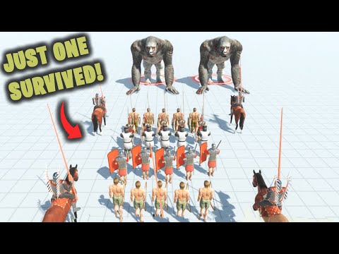 GORO THE GIANT vs ANCIENT HUMANS ARMY - Animal Revolt Battle Simulator