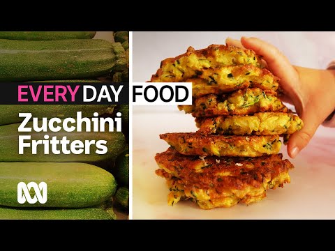 How to make gluten-free, dairy-free and egg-free zucchini fritters | Everyday Food | ABC Australia