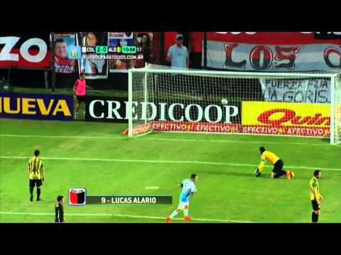 Gol de Alario. Colón 2 - Aldosivi 0. Fecha 15. Torneo B Nacional 2014. FPT