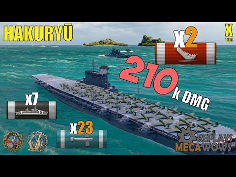 Hakuryu 2 kills and 210k damage | World of Warships Gameplay