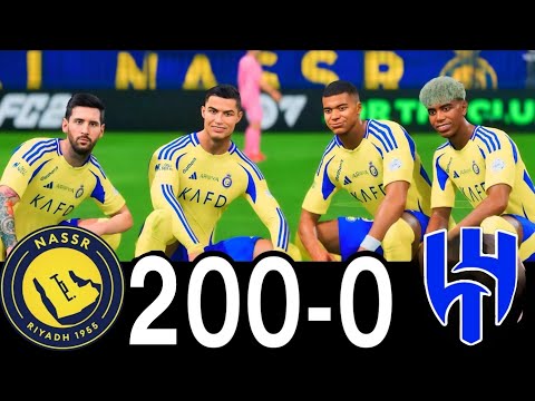 FC 24 -MESSI RONALDO NEYMAR & MBAPPE | ALL STARS |  AL NASSR 100-0 MANCHESTER UNITED