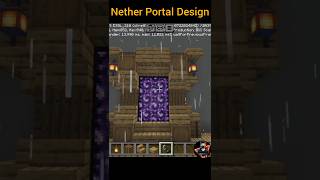 Nether Portal Design #shorts #minecraft
