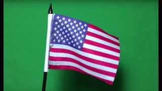 American Flag Waving Green Screen Chroma Key Video Editing